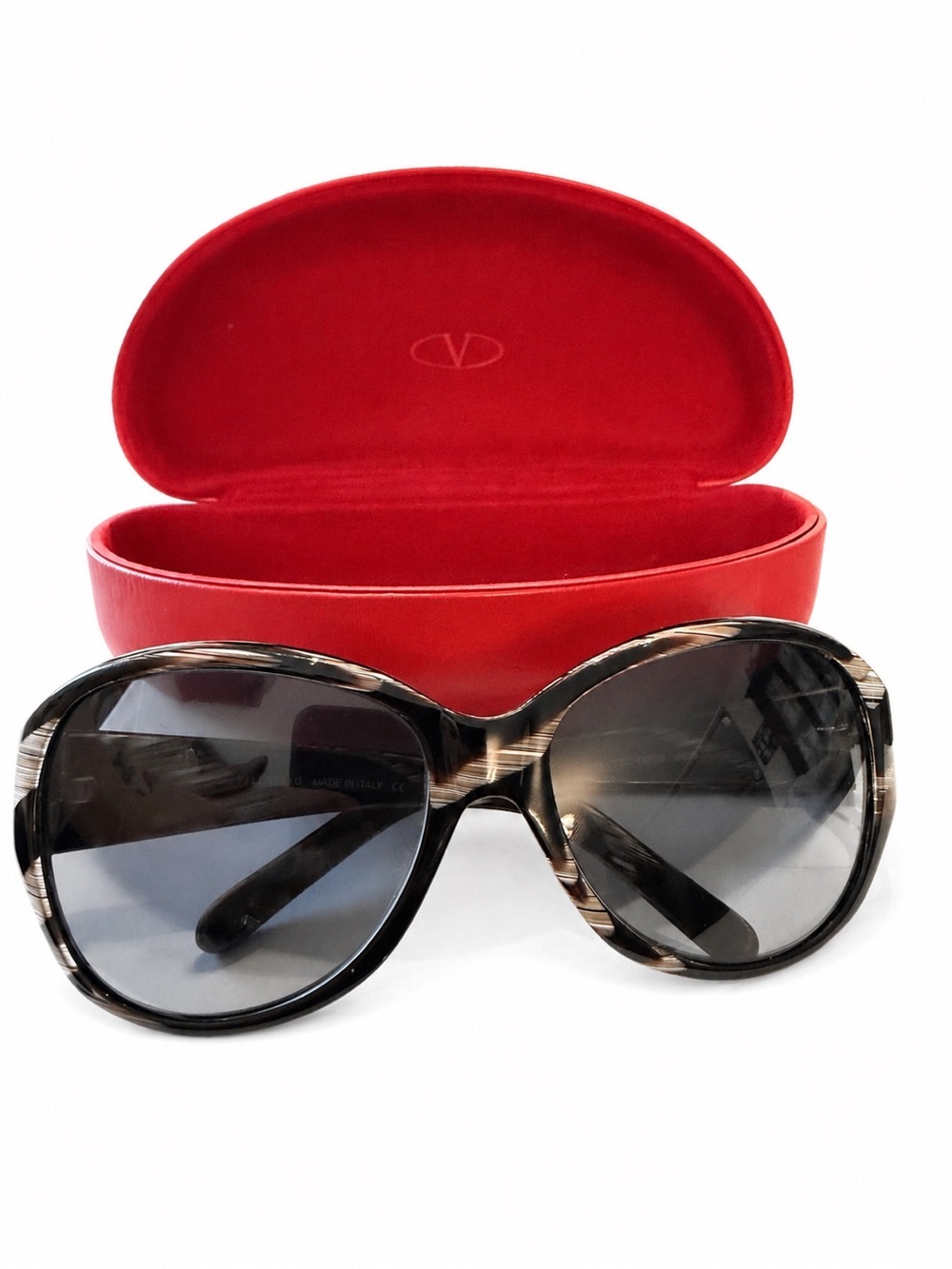 Authentic Valentino Oversized Prescription Sunglasses w/ Case